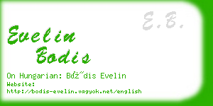 evelin bodis business card